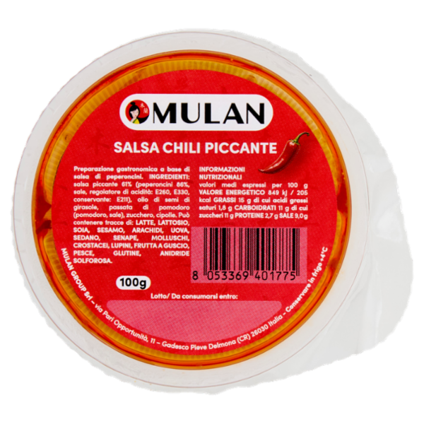 Mulan Salsa Chili Piccante 100 g