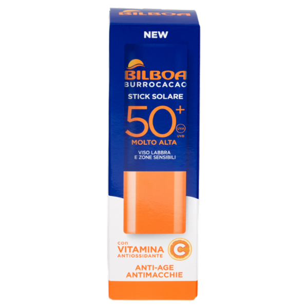Bilboa Burrocacao Stick Solare 50+ Molto Alta con Vitamina C 12 ml