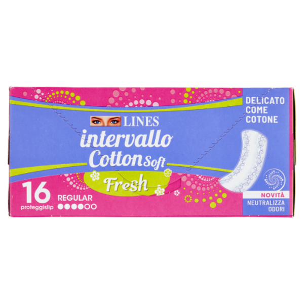 Lines intervallo Cotton Soft Fresh proteggislip Regular Disteso 16 pz