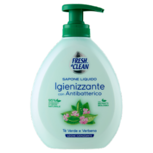 Fresh & Clean Sapone Liquido Igienizzante Con Antibatterico Tè Verde e Verbena 300 Ml