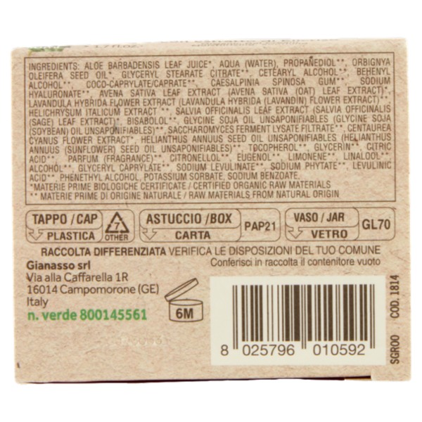 I Provenzali Bio Crema Gel Biologica Lavanda Ligure 50 mL