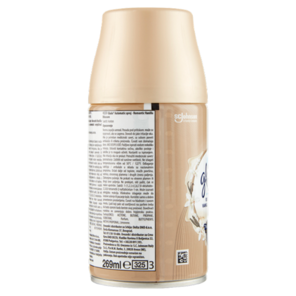 Glade Automatic Spray Ricarica, Profumatore per Ambienti, Fragranza Romantic Vanilla Blossom 269ml