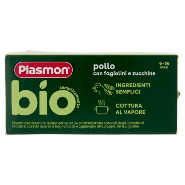 Plasmon semplicemente bio pollo con fagiolini e zucchine 2 x 80 g