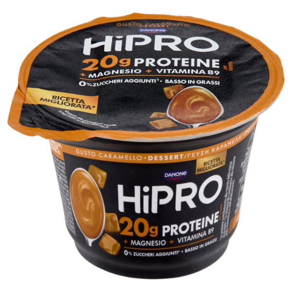 HiPRO Pudding, Budino al Caramello, 20g Proteine, Dessert Basso in Grassi,con Magnesio&Vit B9, 200g
