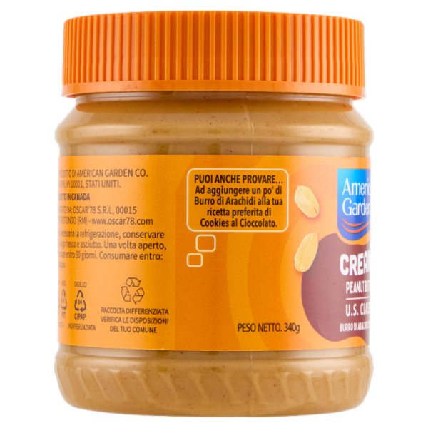 American Garden Creamy Peanut Butter U.S. Classic 340 g