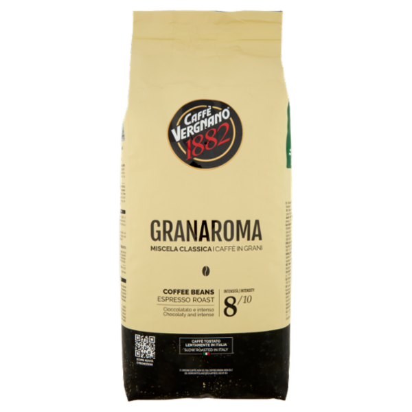 Caffè Vergnano 1882 Granaroma Miscela Classica Caffè in Grani 1000 g