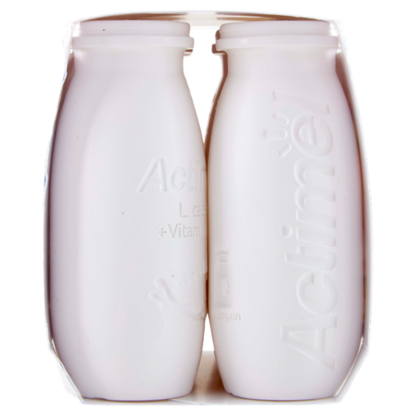 ACTIMEL Tripla Azione, Yogurt da Bere con Vit D e C e Magnesio, gusto Fragola&Melograno,6x100g