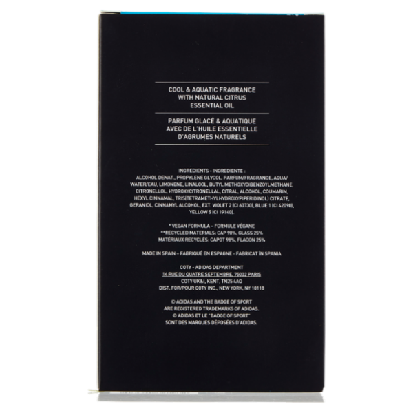 adidas Ice Dive Eau De Toilette Natural Spray 100 mL