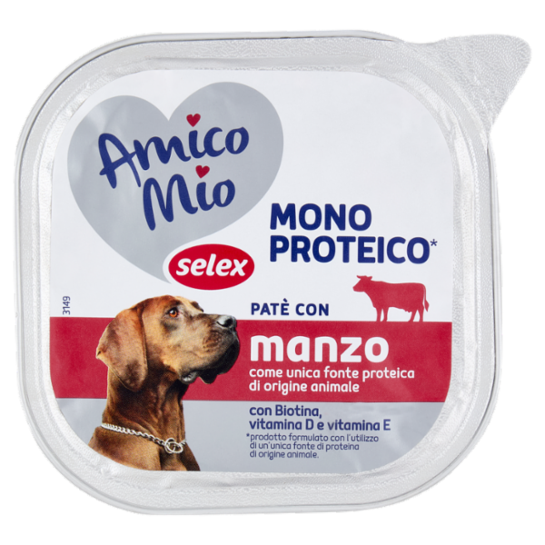 Selex Amico Mio Cane Paté con Manzo Mono Proteico 300 g