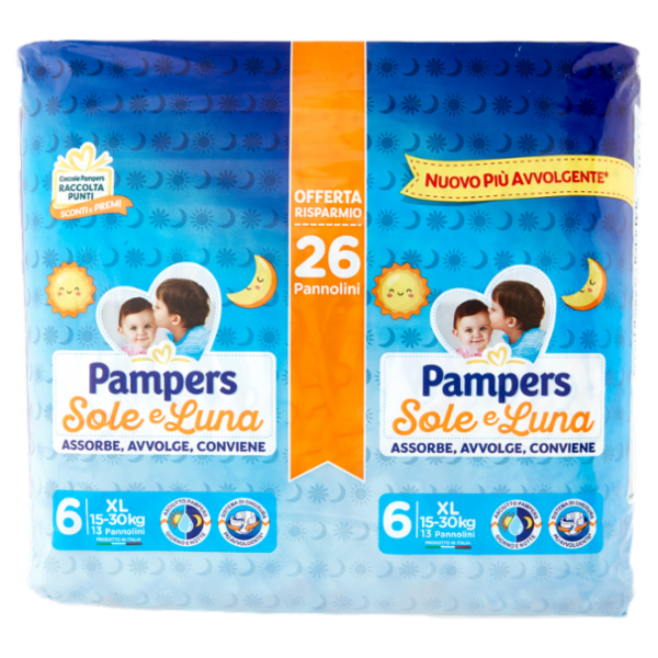 Pampers Sole e Luna XL 26 pz