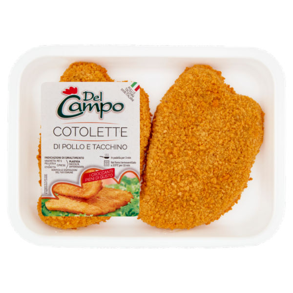 Del Campo Cotolette di Pollo e Tacchino 0,220 kg