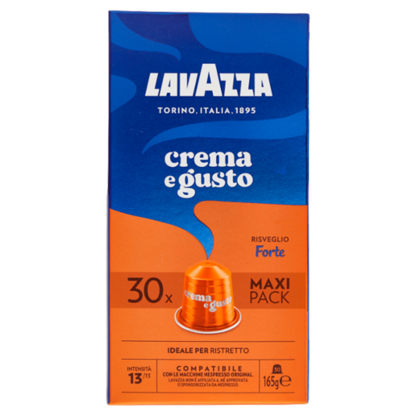 Lavazza crema e gusto Forte Compatibile Nespresso Original 30 Capsule 165 g