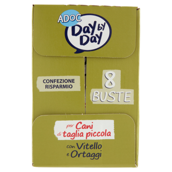 ADoC Day by Day per Cani di taglia piccola con Vitello e Ortaggi 8 x 100 g