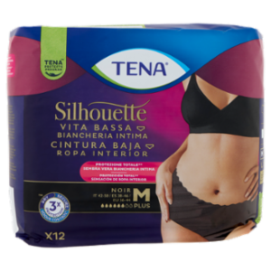 Tena Silhouette Vita Bassa Biancheria Intima Plus M Noir 12 Pz