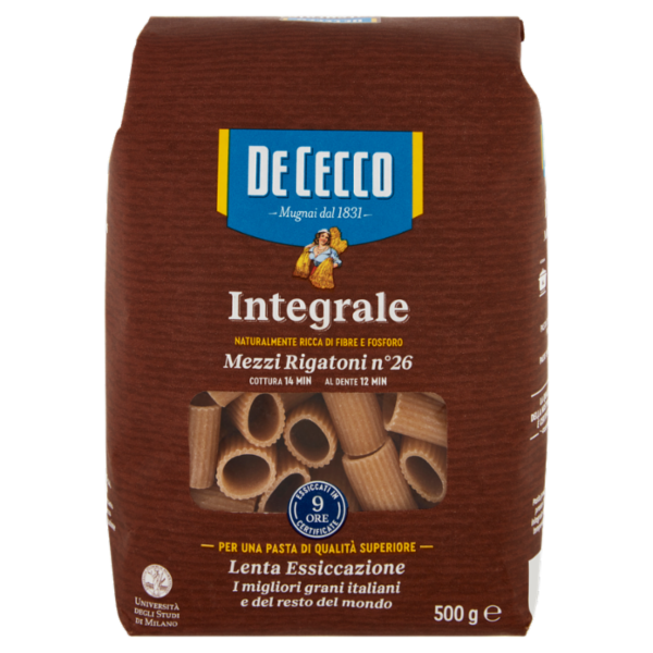 De Cecco Integrale Mezzi Rigatoni n° 26 500 g