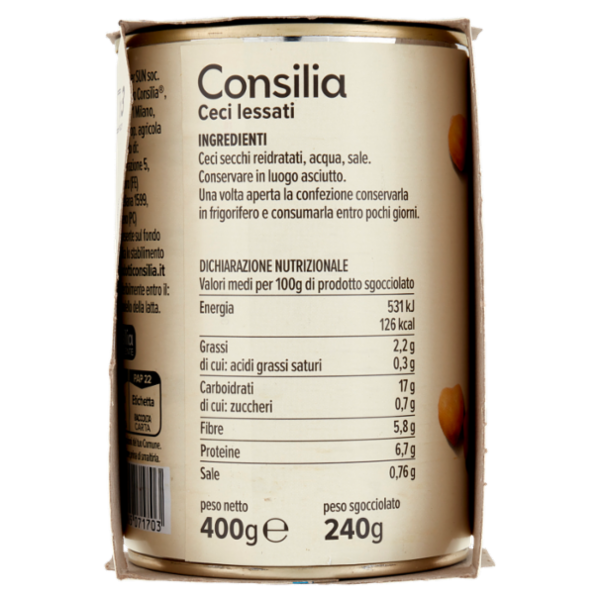 Consilia Ceci Lessati 3 x 400 g