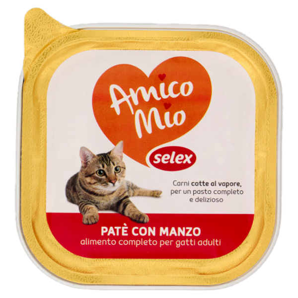 Selex Amico Mio Paté per Gatto con Manzo 100 g