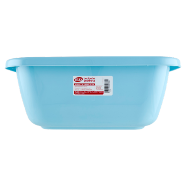 Selex Bacinella Quadrata Azzurro 14 L