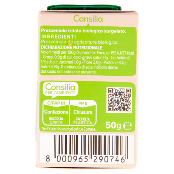 Consilia Prezzemolo Tritato Surgelato Biologico 50 g