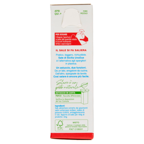 sale di Sicilia Uno Due Sale Iodato Fino 500 g