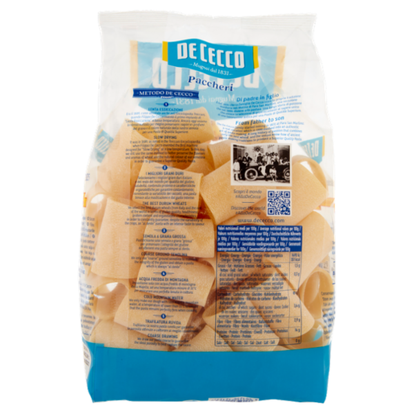 De Cecco Le Specialità Paccheri n°125 500 g