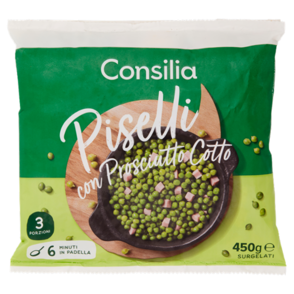 Consilia Piselli con Prosciutto Cotto Surgelati 450 g