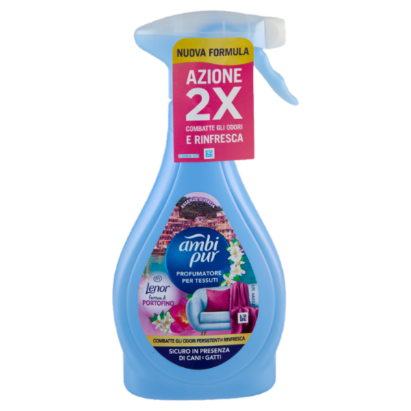 Ambi Pur Profumatore per Tessuti, Lenor Fioritura di Portofino 385 ml