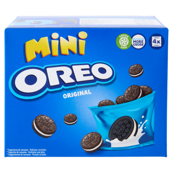 Oreo Mini, piccoli biscotti con crema alla vaniglia - 4x40g