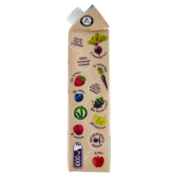 Valfrutta 100% Frullato Veggie Frutti di Bosco Barbabietola Carota Nera 1000 ml
