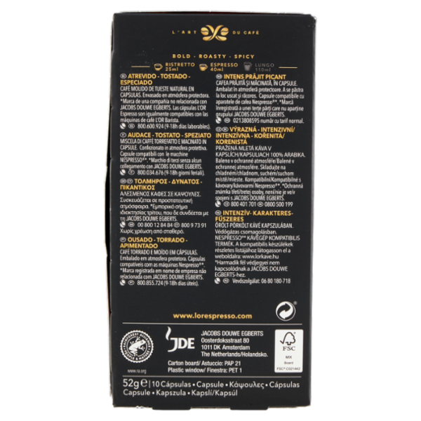 L'Or Espresso Forza 9- 10 Capsule Caffè Compatibili con Macchine Nespresso*® Original 52g