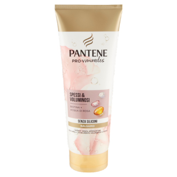 Pantene Balsamo Miracles Spessi & Voluminosi con Biotina + Acqua di Rosa 200 ml