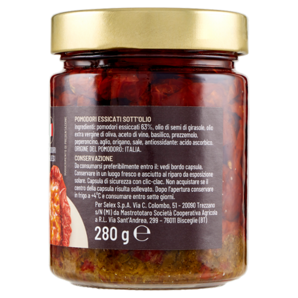 Selex Saper di Sapori Pomodori di Puglia Essiccati Sott'Olio 280 g