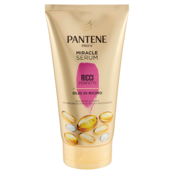 Pantene Balsamo e Siero Capelli con Olio di Ricino Miracle Serum Ricci Perfetti 150 ml