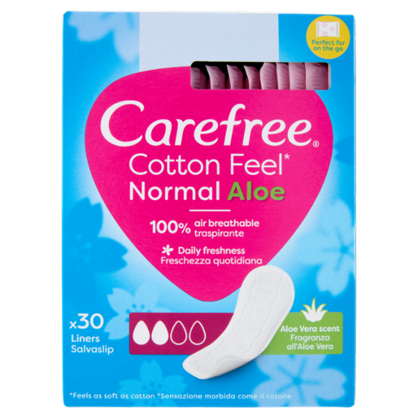 Carefree Cotton Feel* Normal Aloe Fragranza all'Aloe Vera Salvaslip 30 pz
