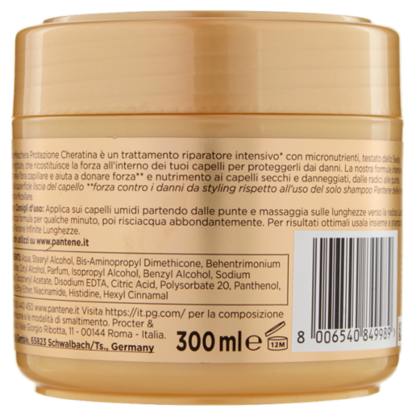Pantene Pro-V Maschera Protezione Cheratina Infinite Lunghezze 300 ml