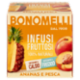 Bonomelli Infusi Fruttosi 100% Naturali Ananas e Pesca 12 Filtri 24 g