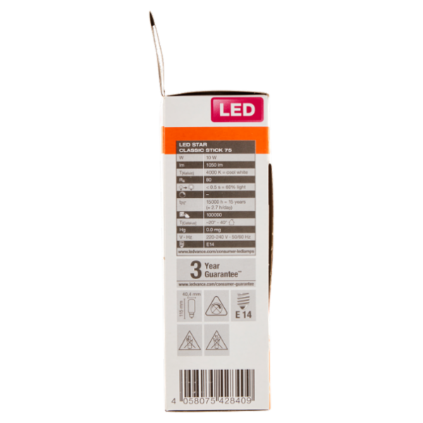 Osram Led Star Classic Stick 75 Cool White 10 W E14