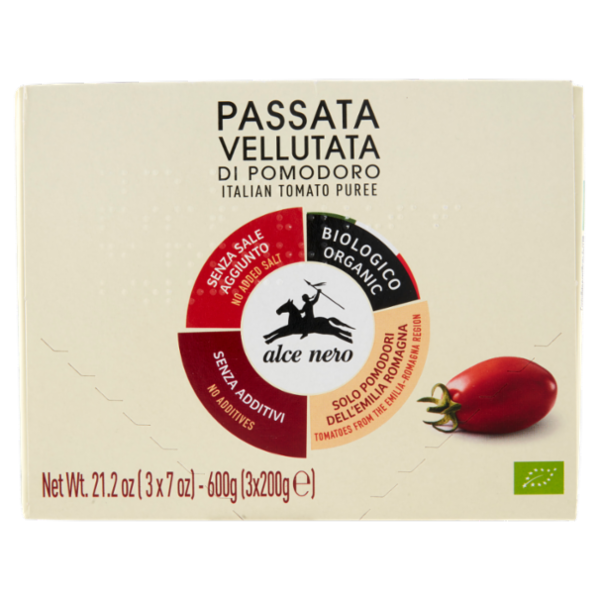 alce nero Passata Vellutata di Pomodoro 3 x 200 g