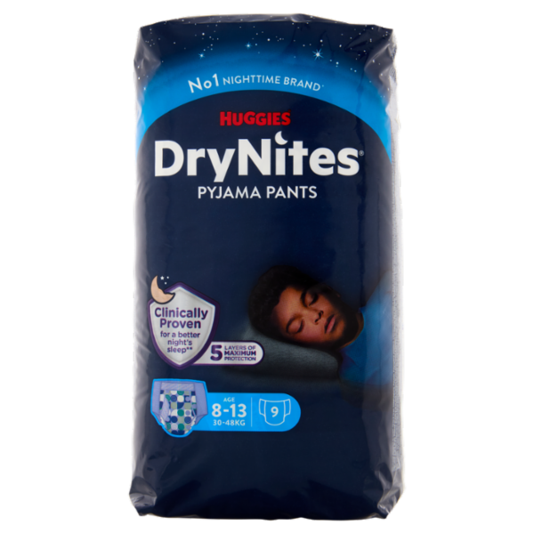 Huggies DryNites Pyjama Pants Age 8-13 30-48 Kg 9 pz