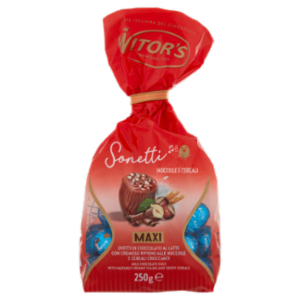 Witor's Sonetti Maxi Ovetti Di Cioccolato Al Latte Con Cremoso Ripieno Alle Nocciole e Cereali 250 g