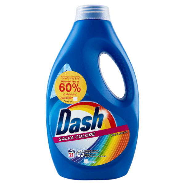 Dash Detersivo Liquido Lavatrice, Salvacolore, 21 Lavaggi 1050 ml