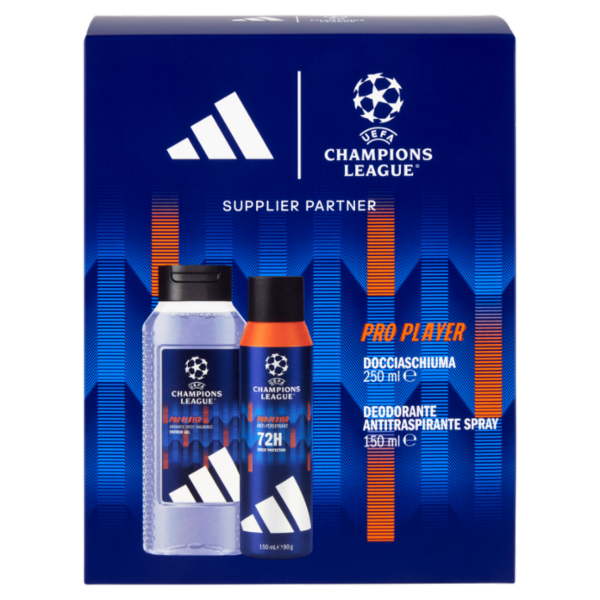adidas Xmas25 Maschile Deo Antitraspirante 150 ml + Shower Gel 250 ml UEFA 12