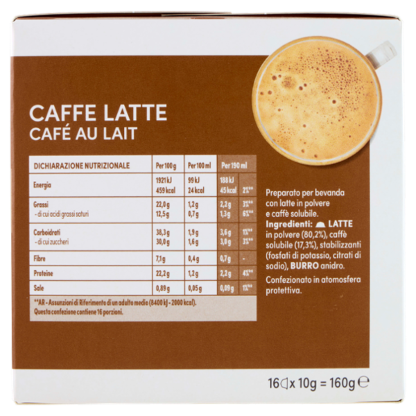NESCAFÉ DOLCE GUSTO Caffè Latte 16 Capsule Compatibili Nescafé Dolce Gusto 160g