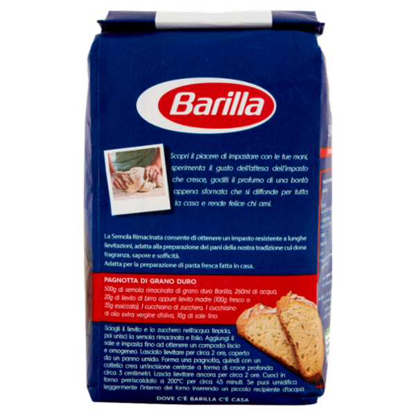 Barilla Semola Rimacinata Grano Duro Ideale per Pane e Pasta Fresca 1000g