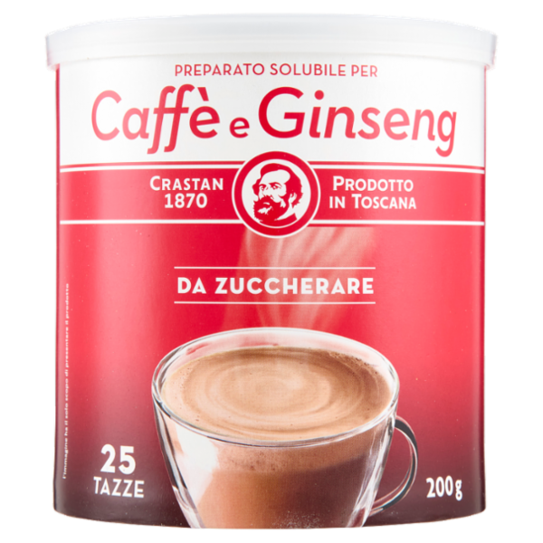 Crastan Preparato Solubile per Caffè e Ginseng da Zuccherare 200 g
