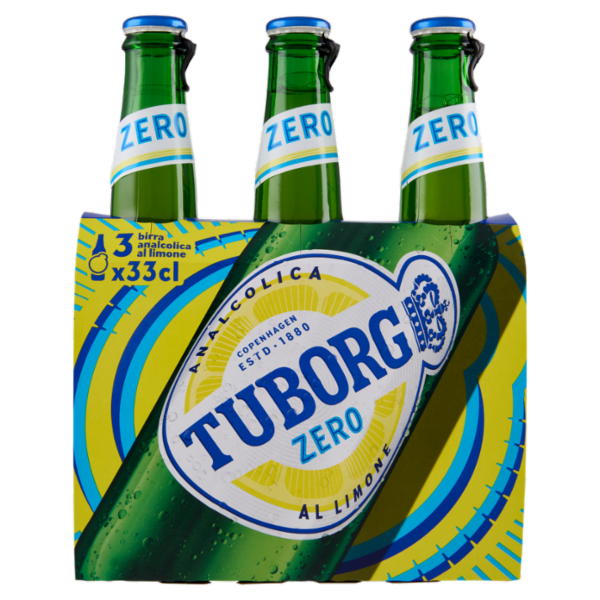 Tuborg Zero Analcolica al Limone 3 x 33 cl
