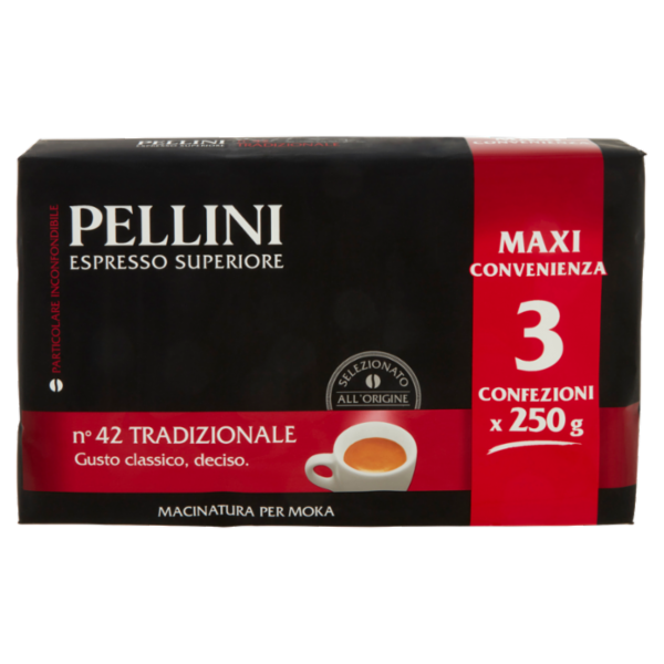 Pellini Espresso Superiore n°42 Tradizionale 3 x 250 g