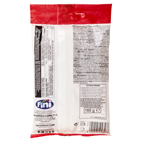 Fini Sticks Fraise Fizz 165 g