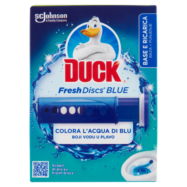 Duck Fresh Discs Blue - Base per Dischi Gel Igienizzanti WC, Frargranza Brezza Marina 36ml