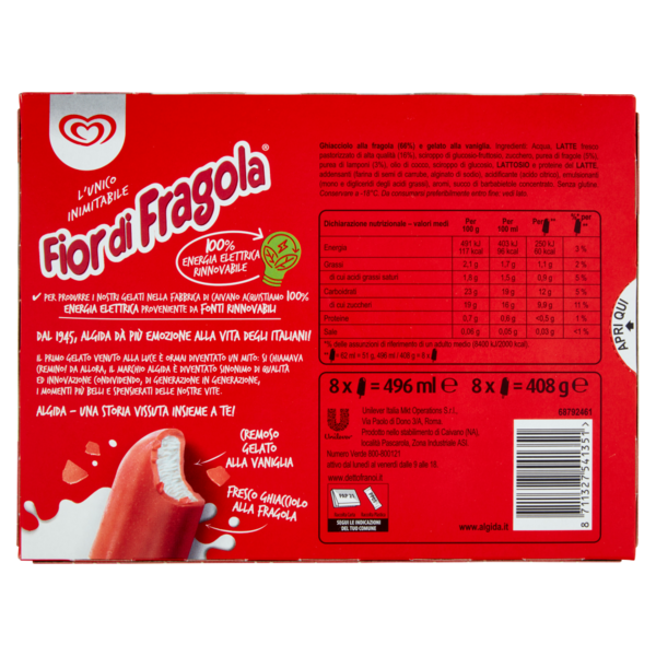 Algida Fior di Fragola 8 x 51 g